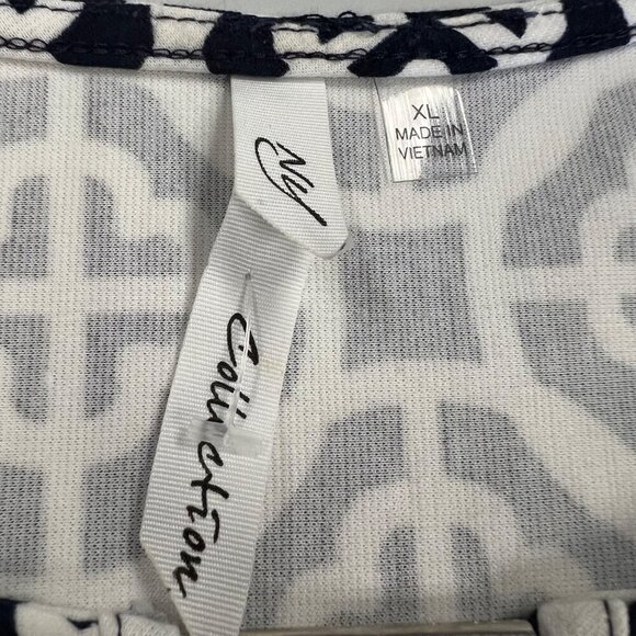 NY Collection Women's Short Sleeve Multicolor Shift Dress Size XL Above Knee - Picture 8 of 9